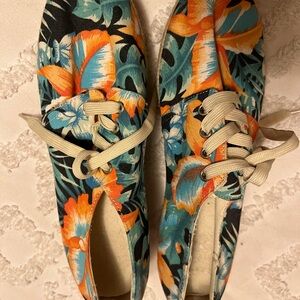 Tropical Paradise Platform Espadrilles with Floral Print